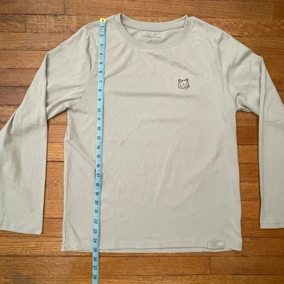 MAISON KITSUNE x EVA Air Long Sleeve Fox Logo Sage Size M is